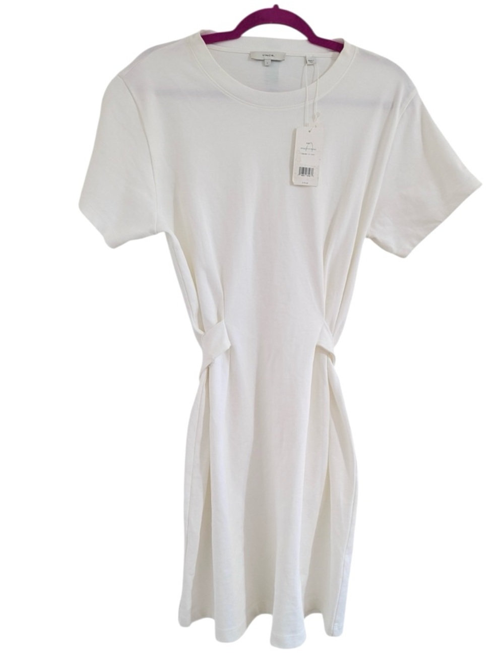 Vince Short Sleeve Waist Tie Dress Minimalist Chic NWT NEW - Picture 3 of 8